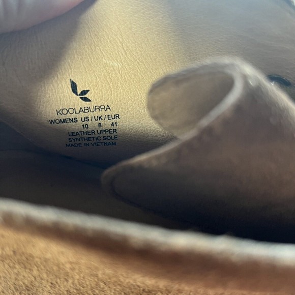 Koolaburra Katelyn Desert Wedge Suede Ankle Bootie Womens Size 10 Tan Lace Up - Picture 9 of 9